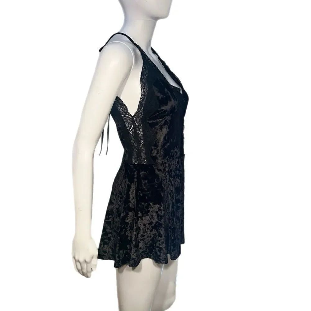 Express Black Velvet Romper NWT